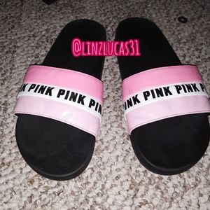 PINK VICTORIA SECRET SzL slides, EUC